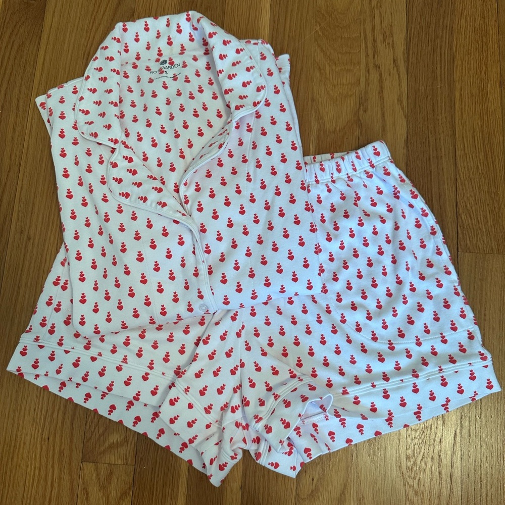 Ro’s Garden Red Heart PJ Set